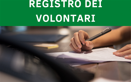 Istituzione del Registro dei volontari